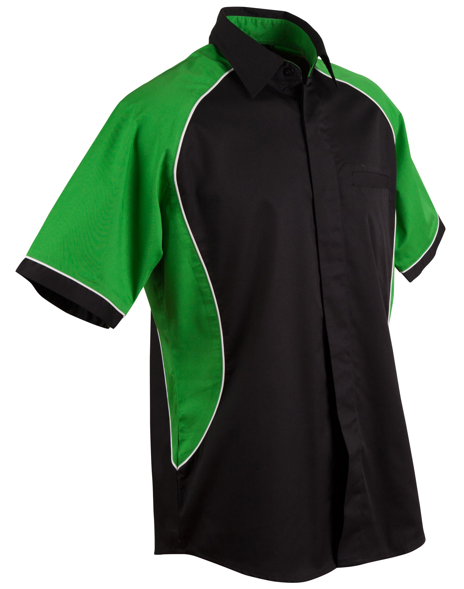 black and green work shirts